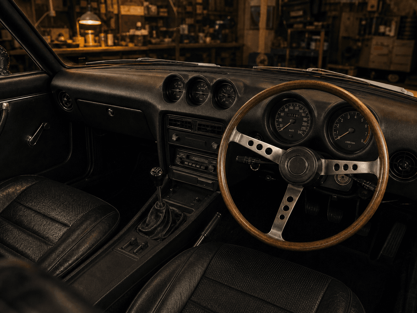 Right-hand-drive Datsun 240Z interior